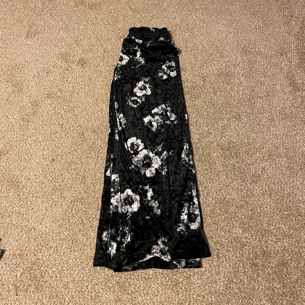 Velvet floral bell bottoms!